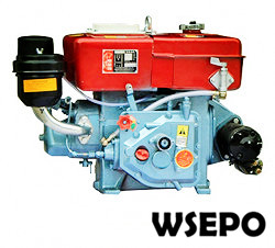 R190 10hp Water Cooled 4-stroke Diesel Engine with Estart - Click Image to Close